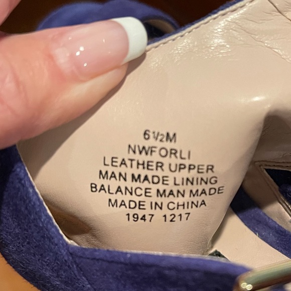 Nine West .. Ladies Blue Suede Shoes 💙 - Picture 8 of 9